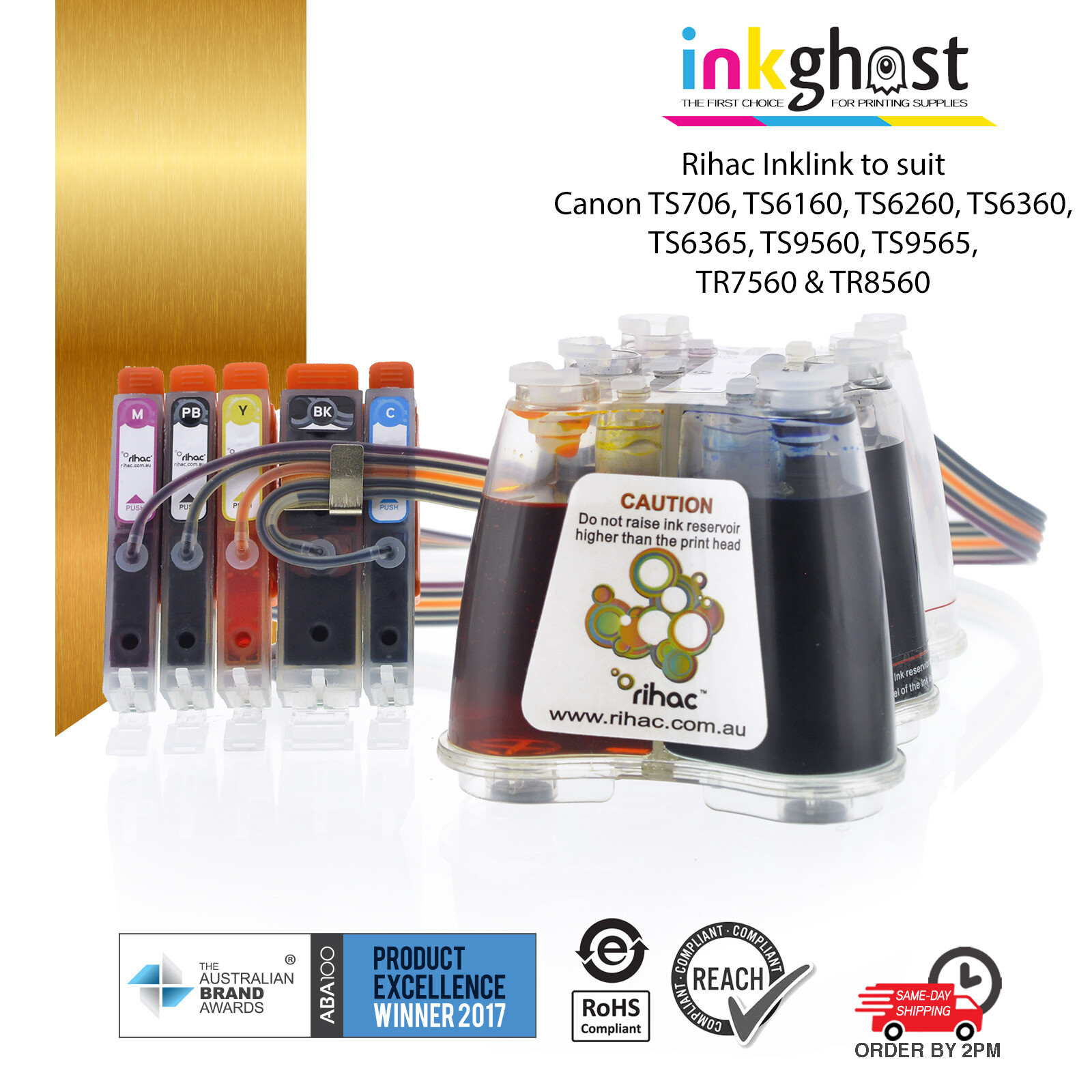 Rihac Inklink CISS PGI-680 CLI-681 cartridge Canon printer TS6365 TR7560 TR8560 