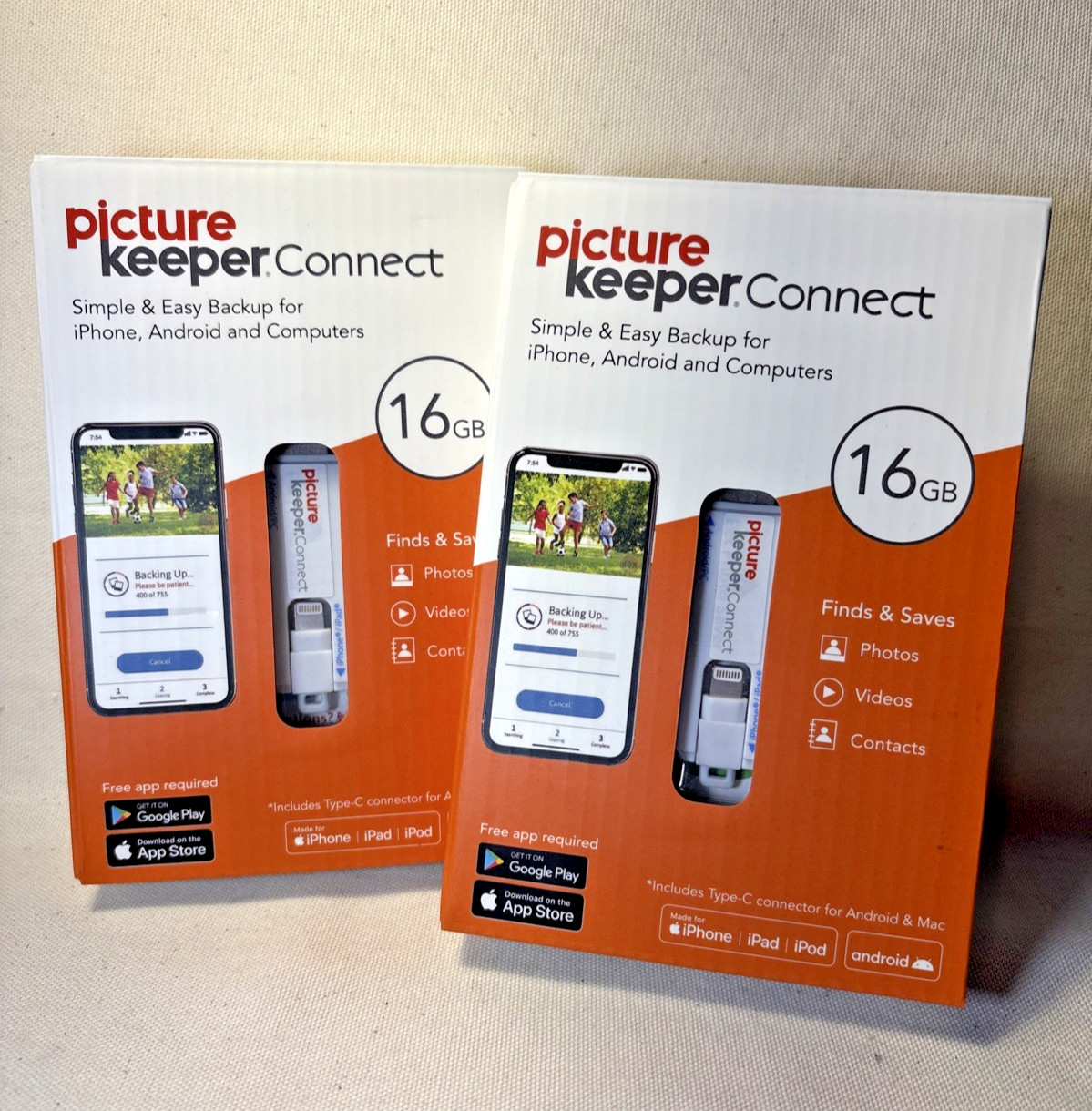 Picture Keeper Connect-16 GB-New in Open Box-Lot of 2