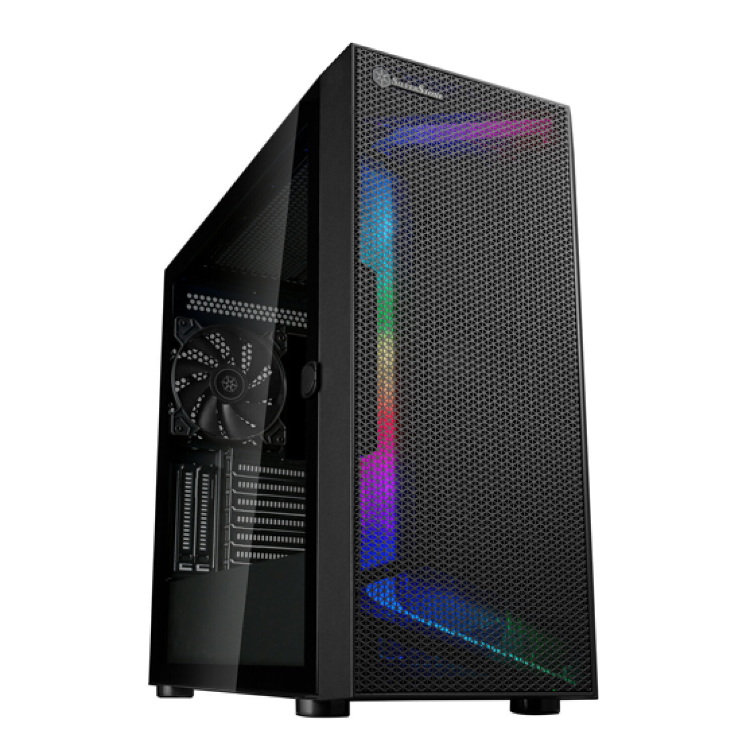 SilverStone SEH1B-G SETA Mid-Tower Case Steel, Chassis And ARGB Lighting