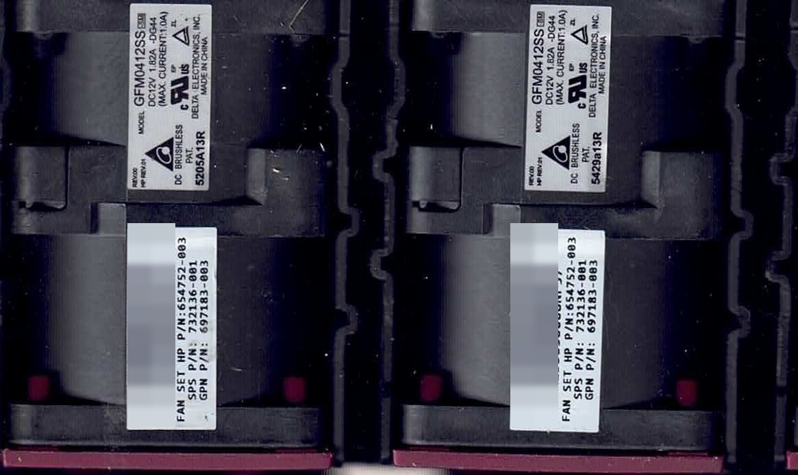 Lot of 5 HP DL360p DL360e Gen8 Server Fans 654752-001 667882-001 697183-003