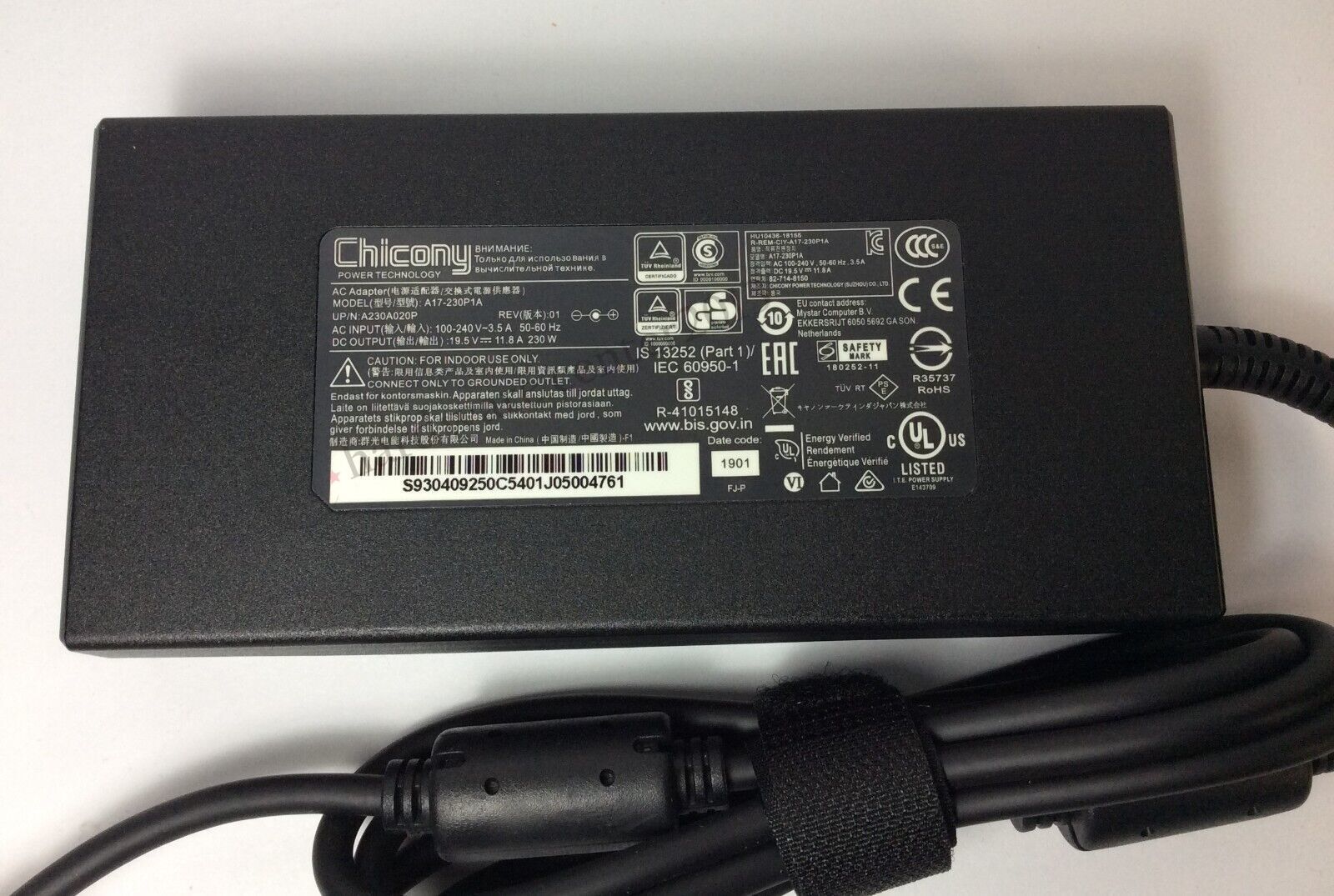 New OEM 11.8A 230W MSI GS65 STEALTH 9SF-635IN Gaming Laptop Power Supply Adapter