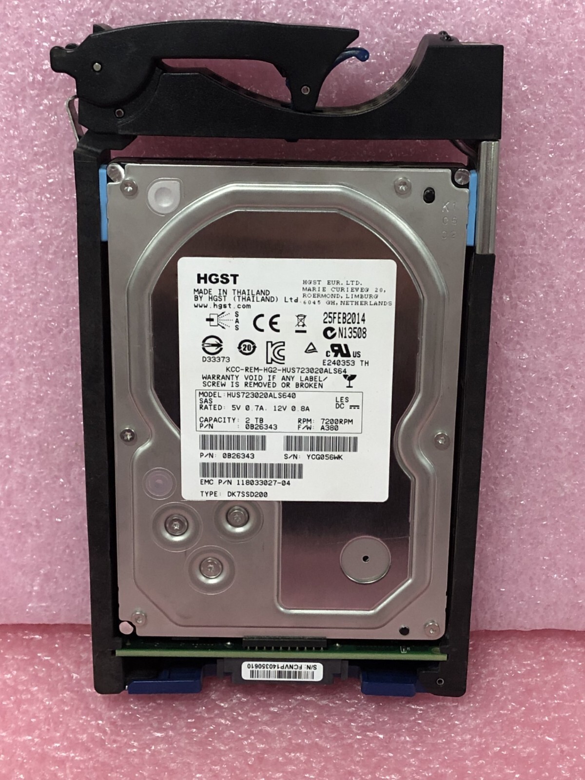 Dell EMC 005050329 2TB 7.2K SAS 3.5 6G HDD VNX5100/53