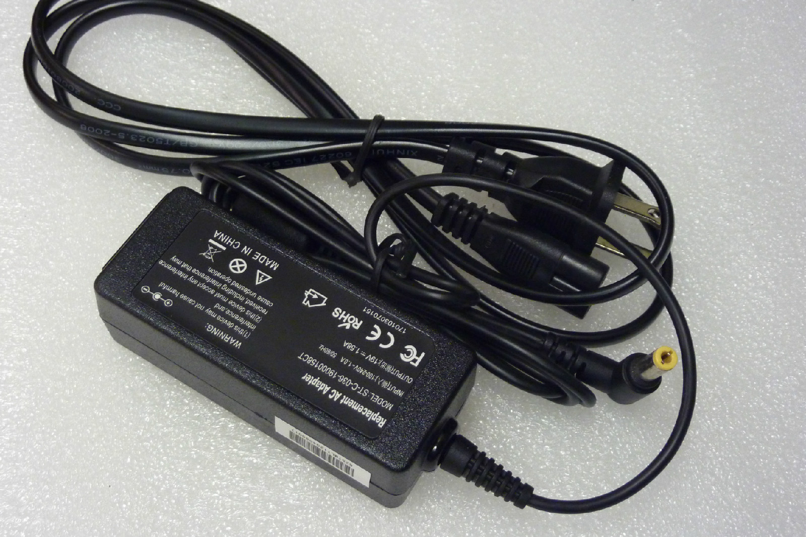 AC Adapter Cord Battery Charger Toshiba Mini Notebook NB305-N444BN NB305-N600