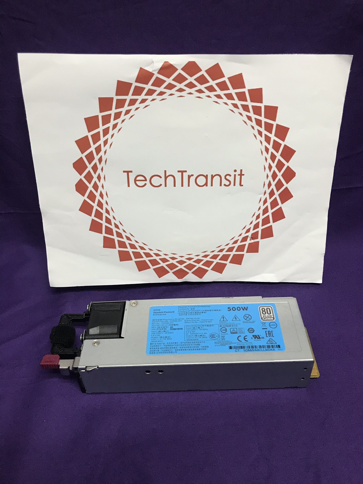 HP HSTNS-PL40 723594-001 500W Plus Platinum Power Supply 723595-201 720478-B21