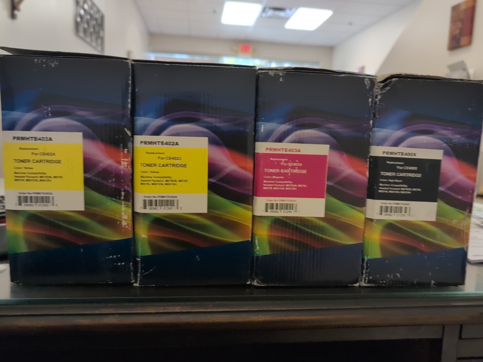 4PK 1K,1M,2Y Toners for HP 507A LaserJet Pro 500 Color M551dn MFP M575DN M551DN