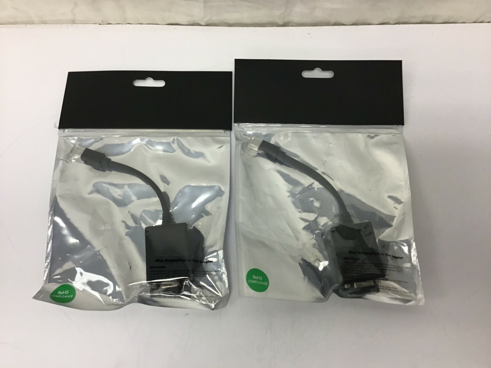 2 NEW Monoprice MDP-M-VGA-F Mini Display Port to VGA Adapter Cable