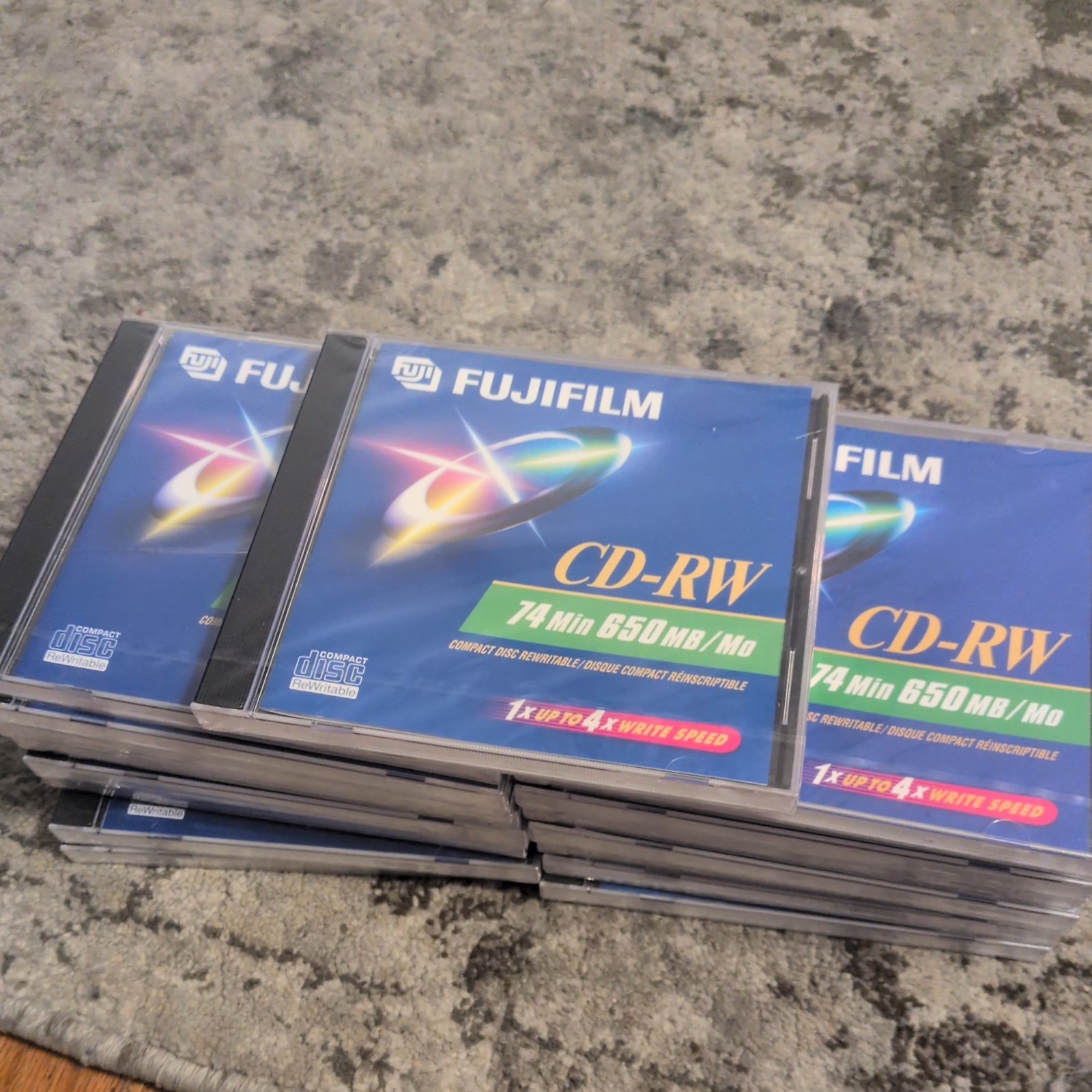 Fujifilm CD-RW 74 Minute 650 MB Recordable Compact Discs 17  NIP