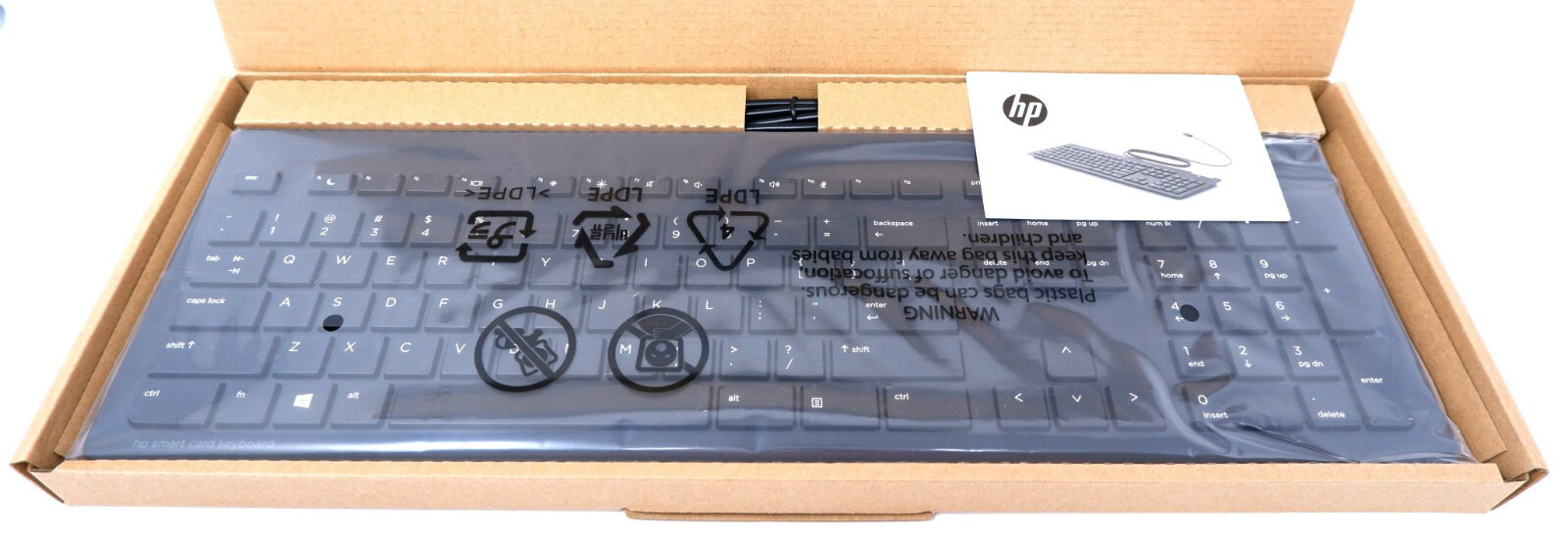 GENUINE HP 911502-001 USB SLIM KEYBOARD W/SCR CCID TPC-S001K, 5 PACK - NEW