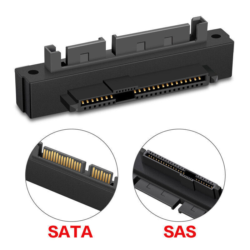 CY  Angled 90D SFF-8482 SAS 22Pin to 7+15Pin SATA Hard Disk Drive Raid Adapter