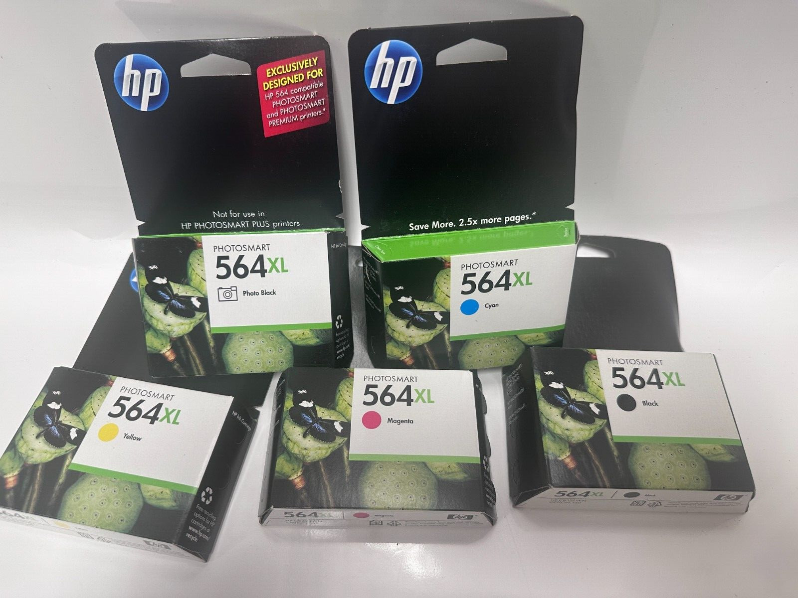 HP 564 Photo Ink Cartridge Sealed In Box Genuine  READ DESCRIPTION  LOT OF 5