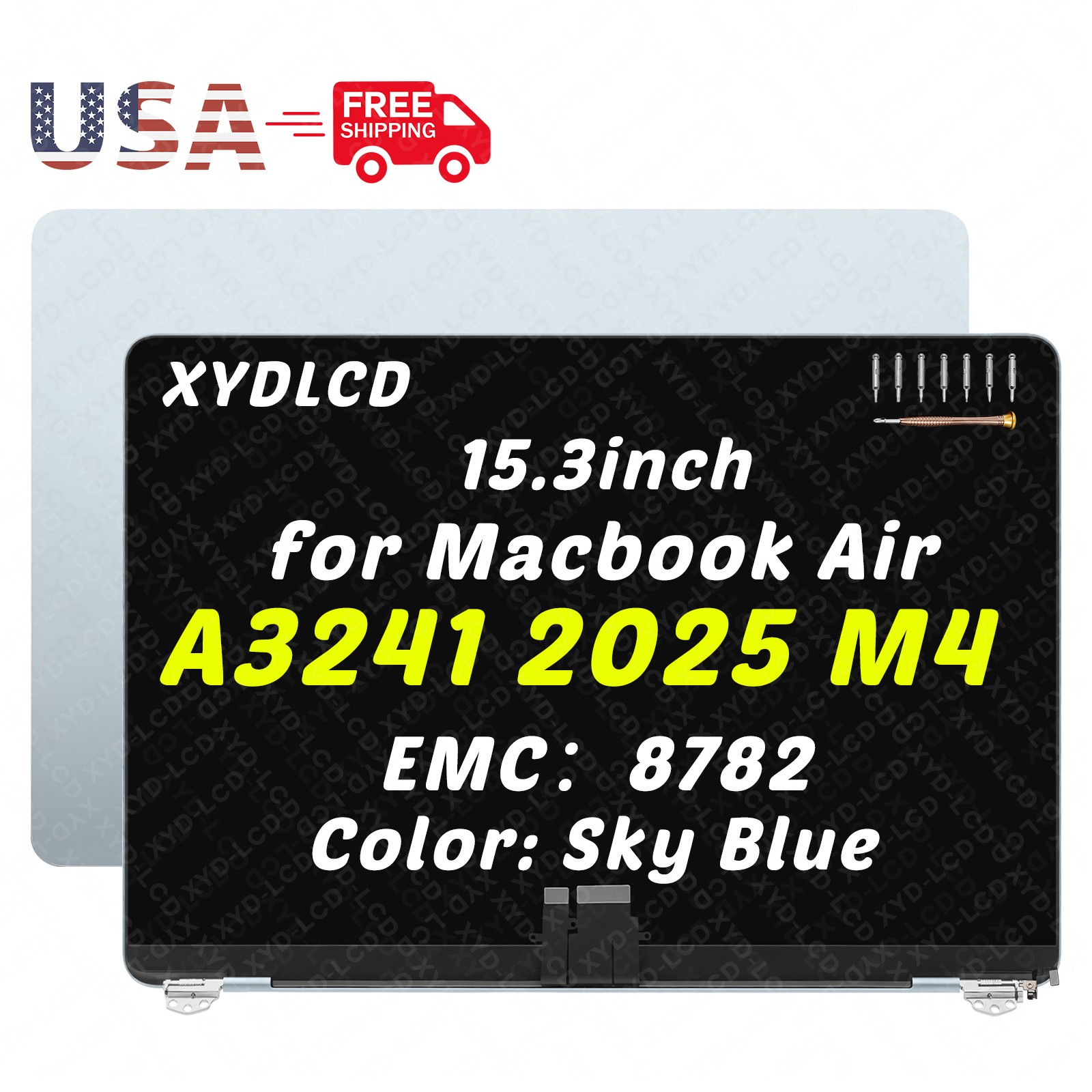 New for MacBook Air 15.3" M4 2025 A3241 True Tone LCD Screen Display Replacement