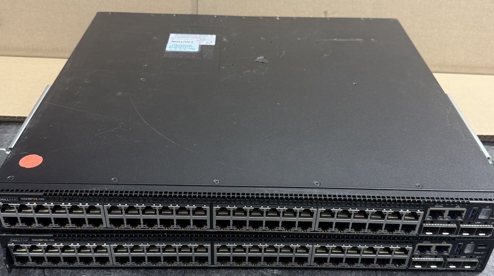 2 x Dell EMC N3248PXE-ON 48-Port 10GbE QSFP28 Switch (Cosmetic imperfections)