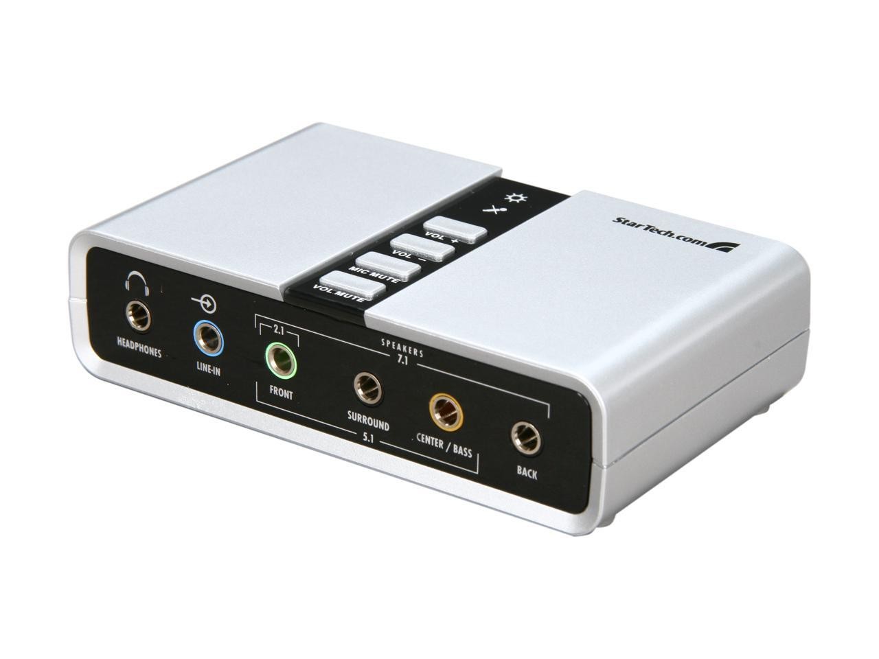 StarTech.com ICUSBAUDIO7D 7.1 Channels USB Interface Audio Adapter External Soun