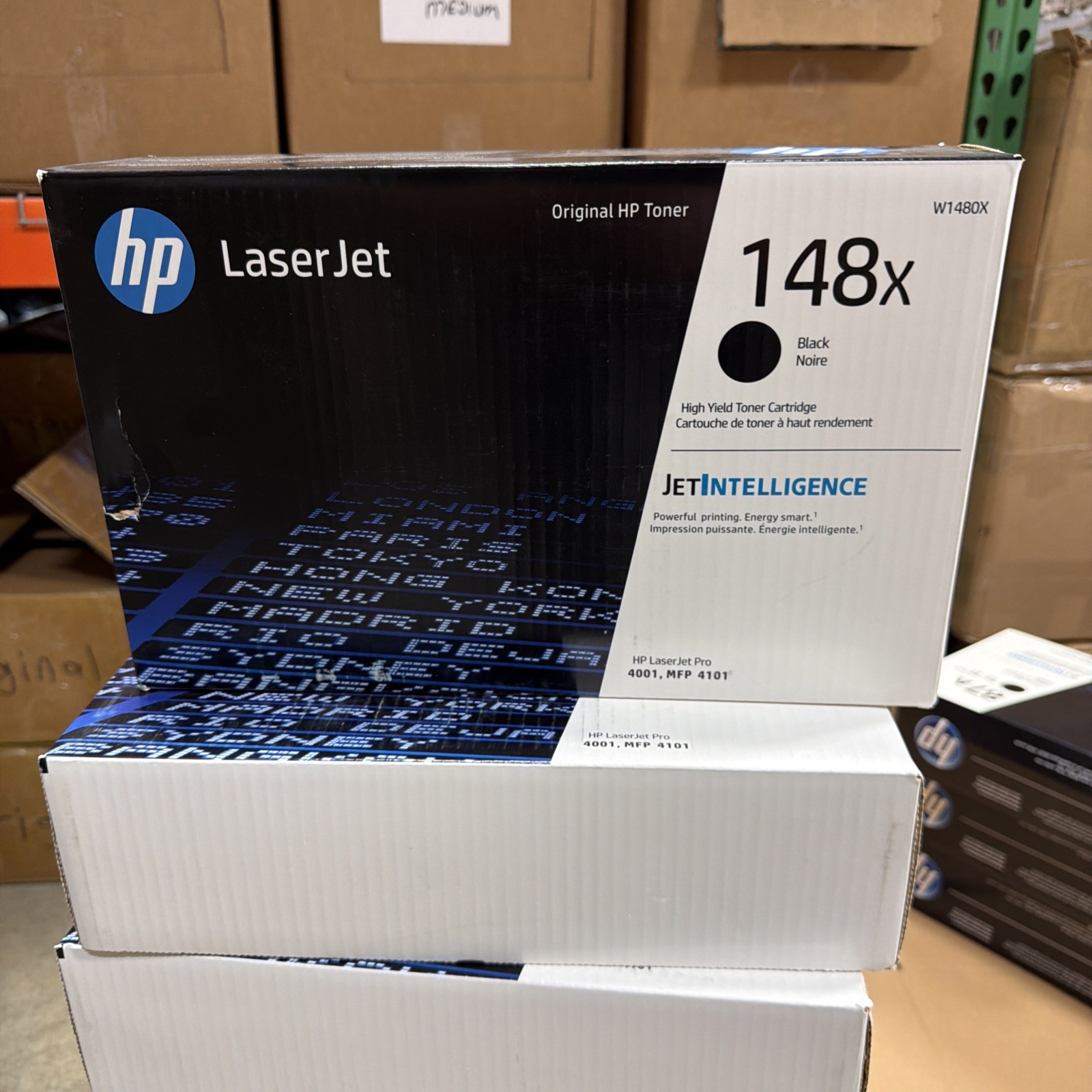HP 148X Black High Yield Toner Cartridge (W1480X) - Genuine / Damaged Box OEM