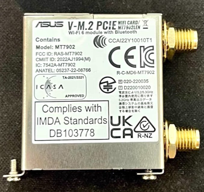 ASUS WIFIGO MT7902 WiFi6 Wireless Adapter 2.4/5/6GHz M.2 Module Bluetooth 5.2