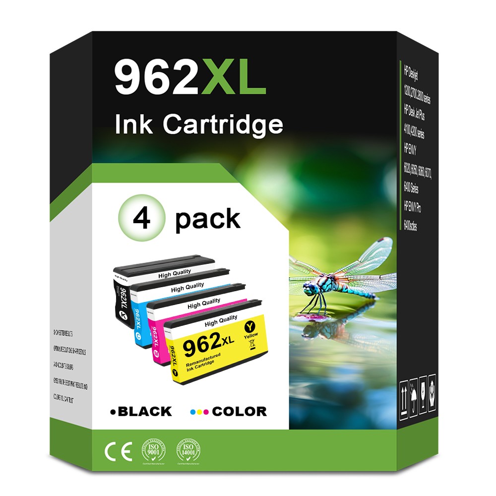962 XL Fits for HP 962XL Ink for HP Officejet Pro 9015 9020 9025 All-in-One Lot