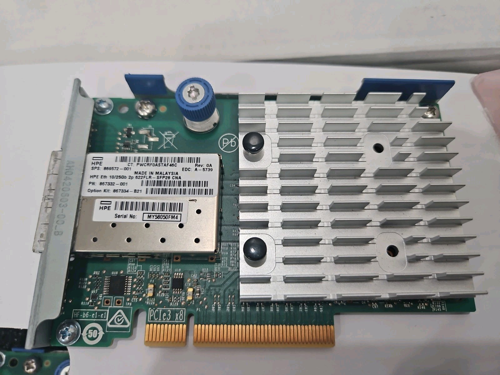 HPE 622FLR-SFP28 Dual Port 10/25GB NIC 867332-001 869572-001 867334-B21 No SFPs