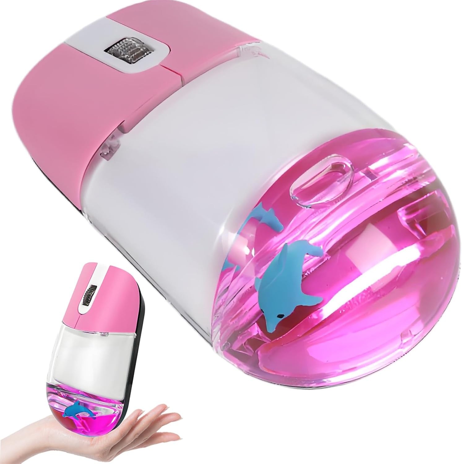 Frutiger Aero Aqua Mouse - Clear Blue USB-C Rechargeable Wireless &