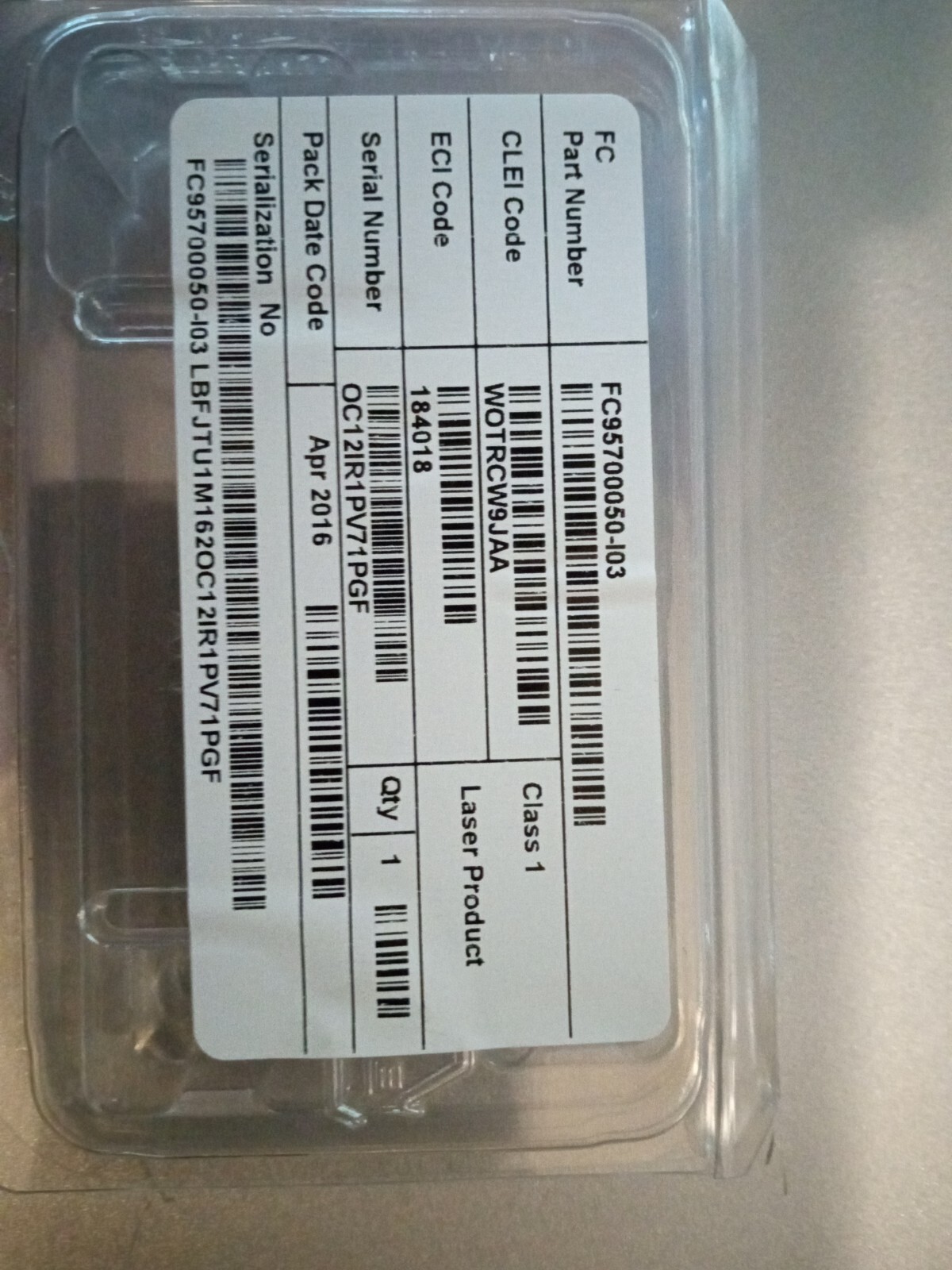 Fujitsu FC95700050-i03 WOTRCW9JAA Optical Flashwave SFP.