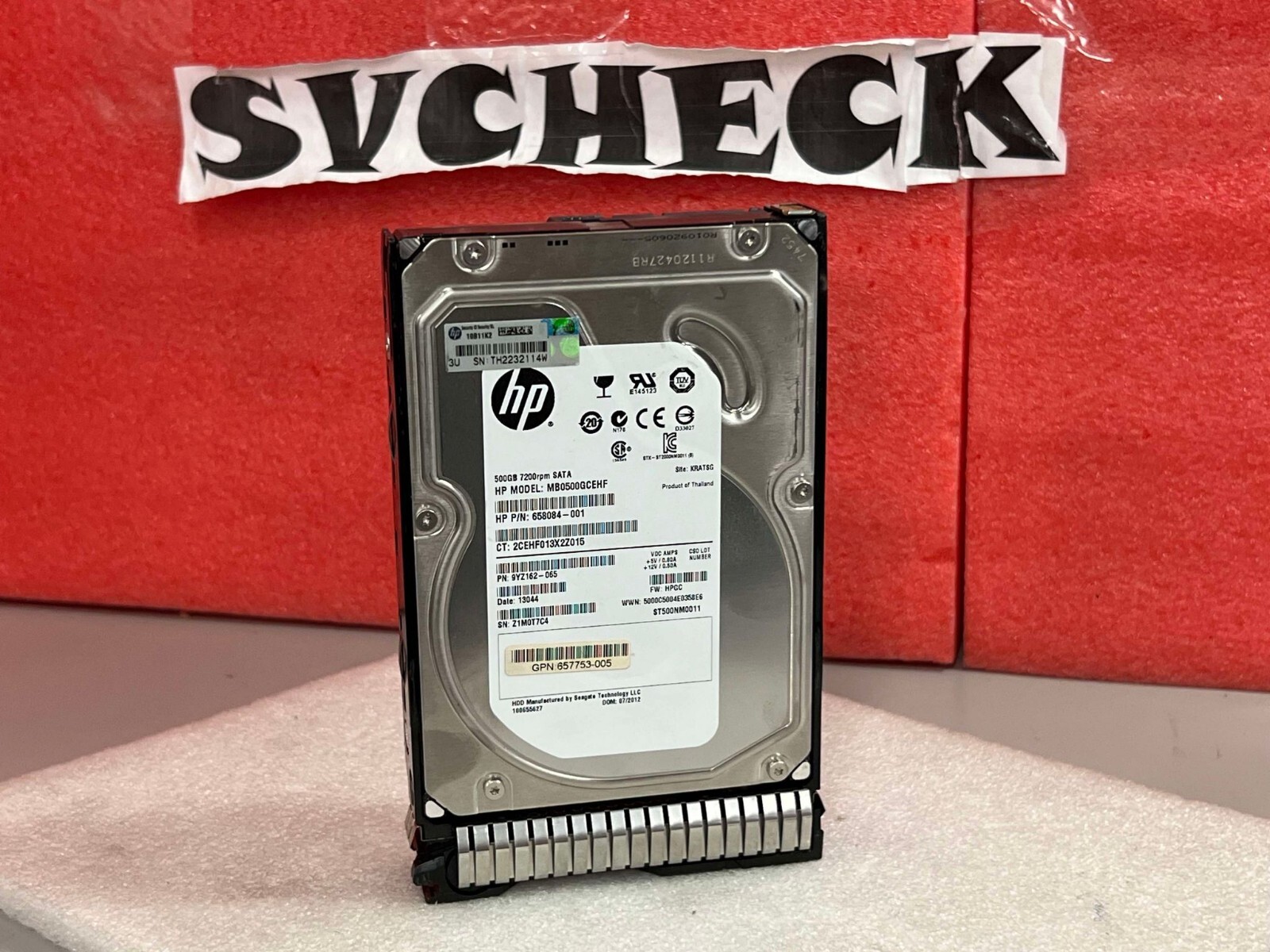 HP 500GB 7200K 6G SATA 3.5" HDD MB0500GCEHE 657753-005 Hard Disk Drive 658084