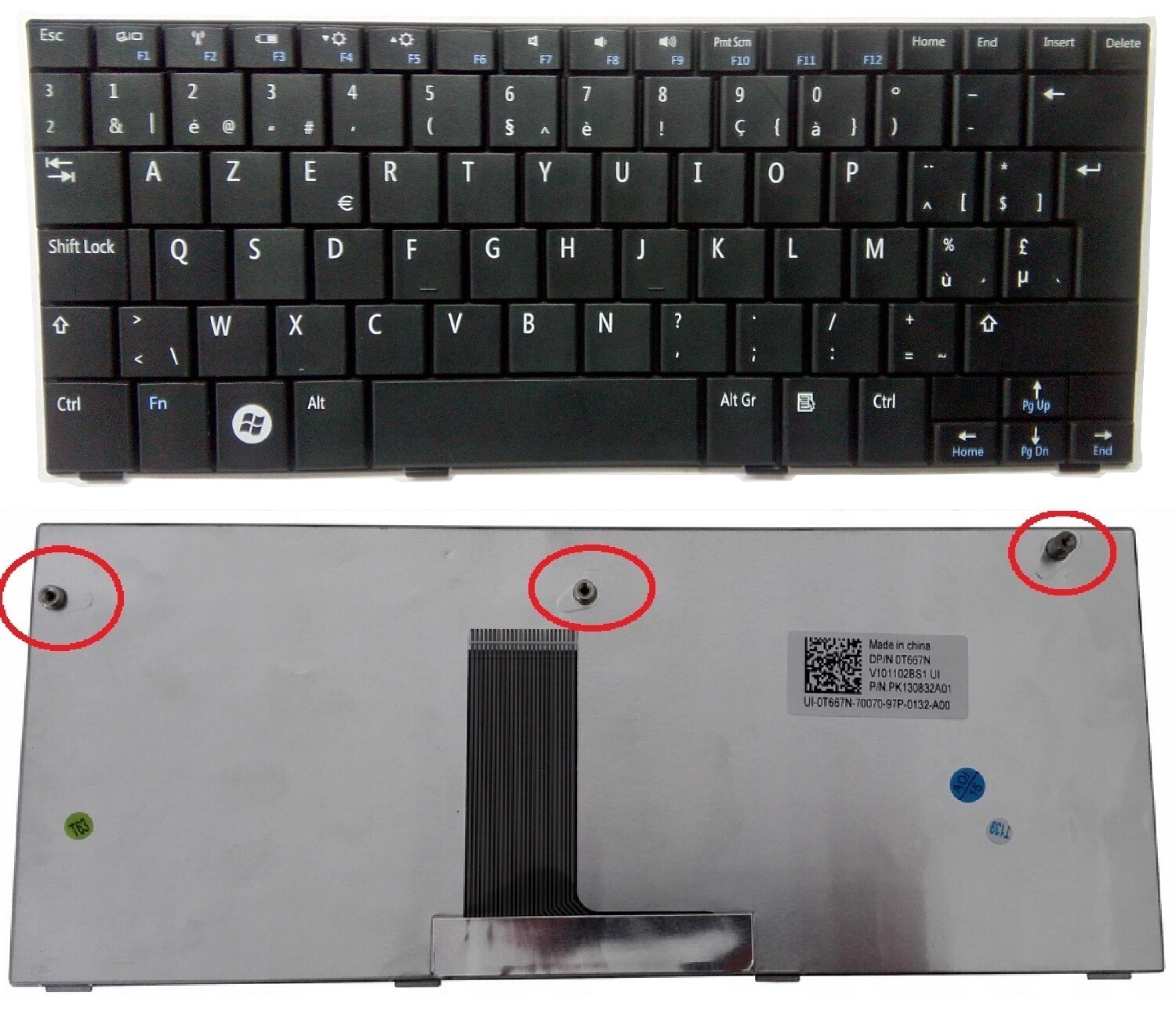 AZERTY BELGIUM keyboard DELL INSPIRON MINI 10 10V 1010 1011 /DE112.1-BEL