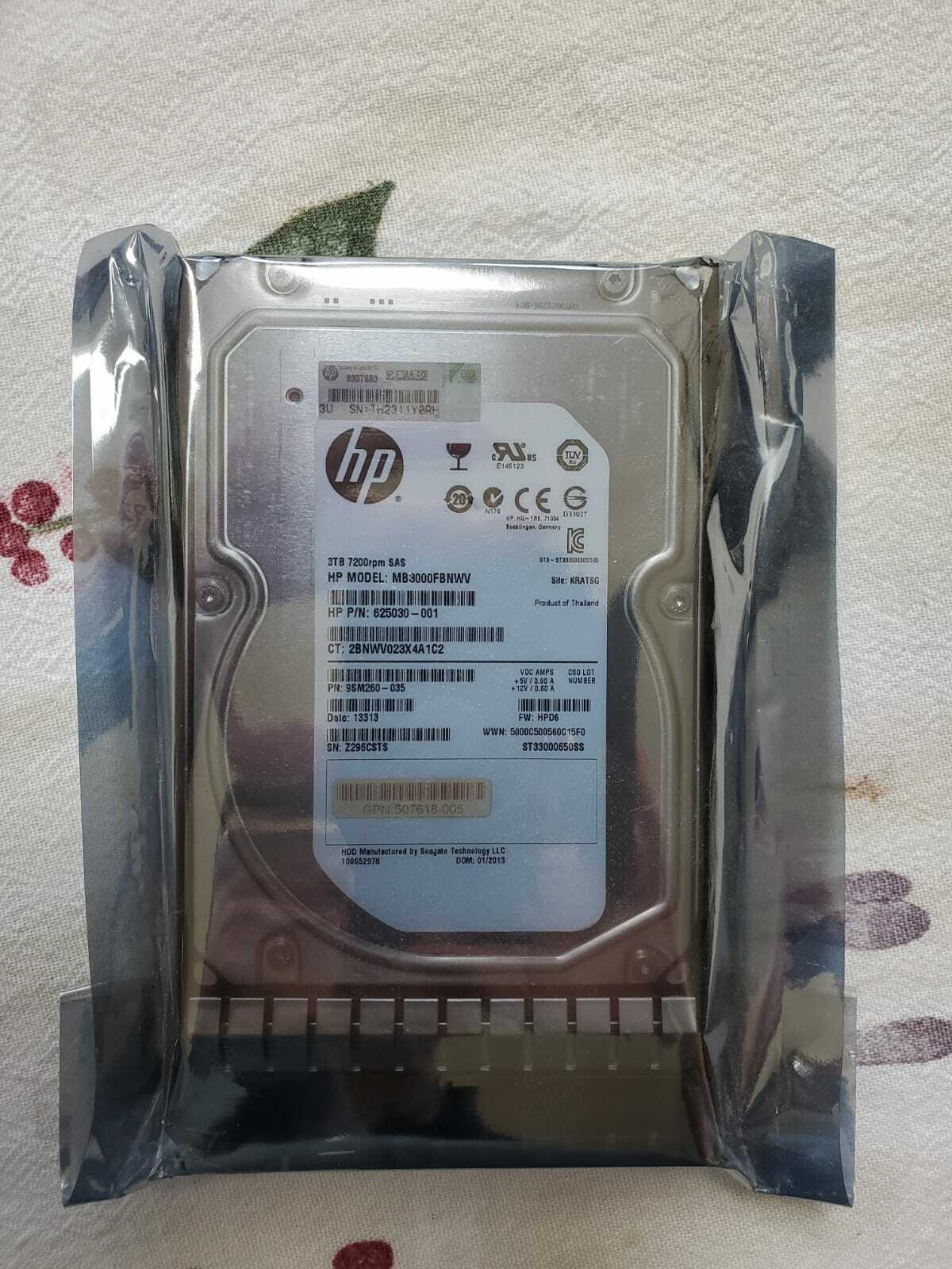 HP MB3000FBNWV 3TB 7200RPM 625030-001