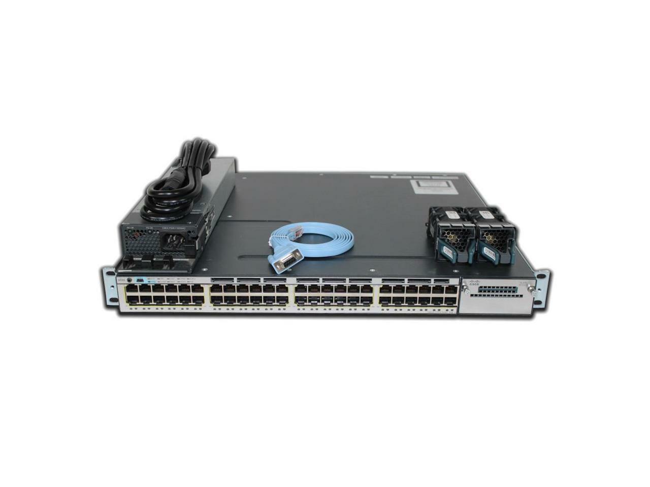 CISCO WS-C3750X-48P-S 48 Port GIGABIT POE+ ipbase Switch 3750X-48P-S ios-15.2