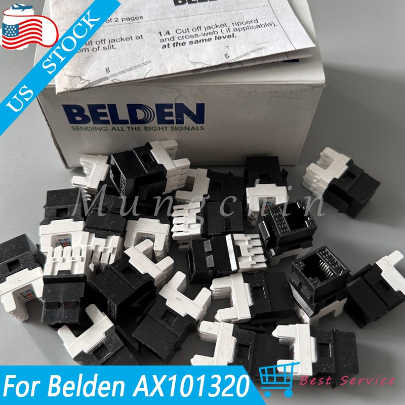 24PCS Black Jack Module For Belden AX101321 Category 6 KeyConnect RJ45 Unshielde