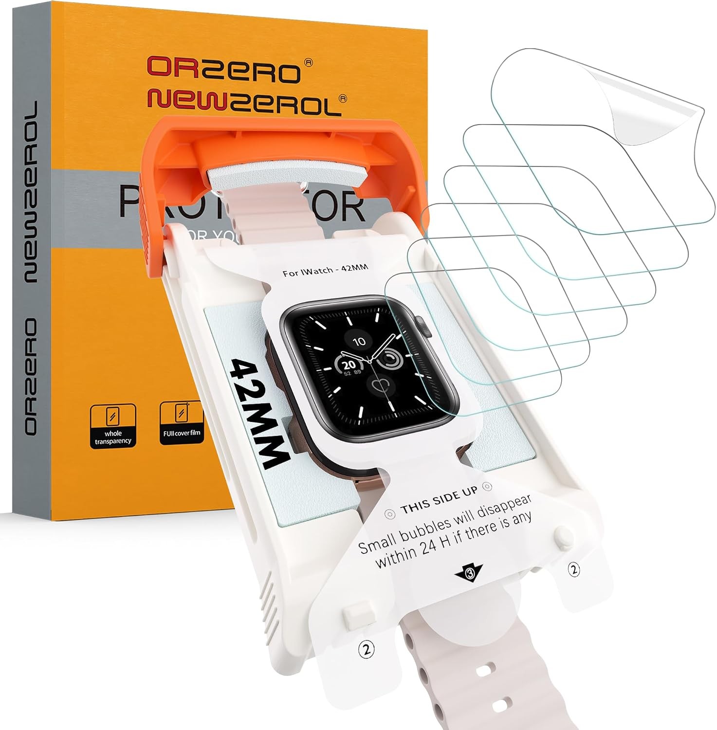 (6 Pack) Screen Protector for Apple Watch 42mm, Soft EPU, Anti-Scratch, EZ Insta