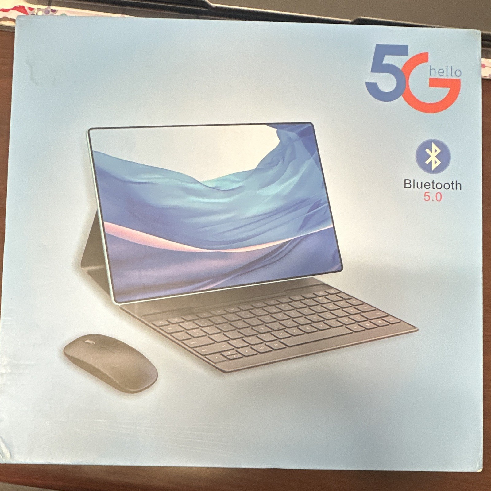 hello 5G Tablet/Laptop Convertible Silver w/ Built-In Keyboard, Mouse, Bluetooth