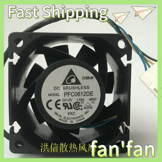 1PCS Delta PFC0612DE -9R87 DC12V 1.68A 6038 60mm PWM cooling fan 4pin#