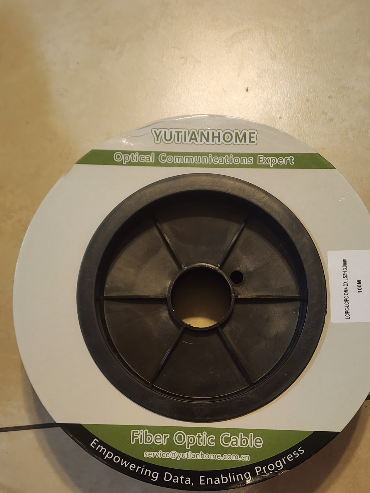 330ft/100m OD-5mm Industrial TPU OM4 Fiber LC to LC Outdoor Armored Fiber Patch 