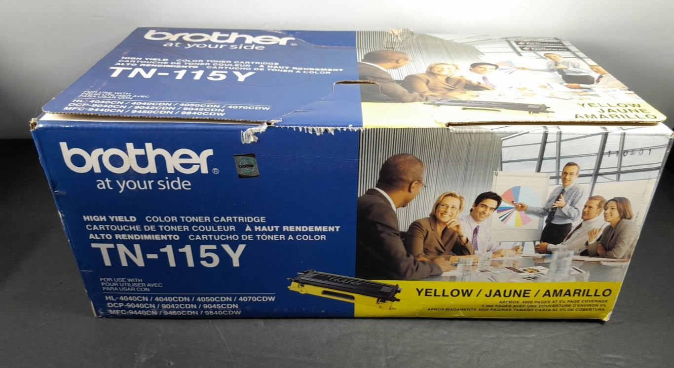 Genuine Brother TN115Y Yellow High-Yield Toner Cartridge - FACTORY SEALED 110401