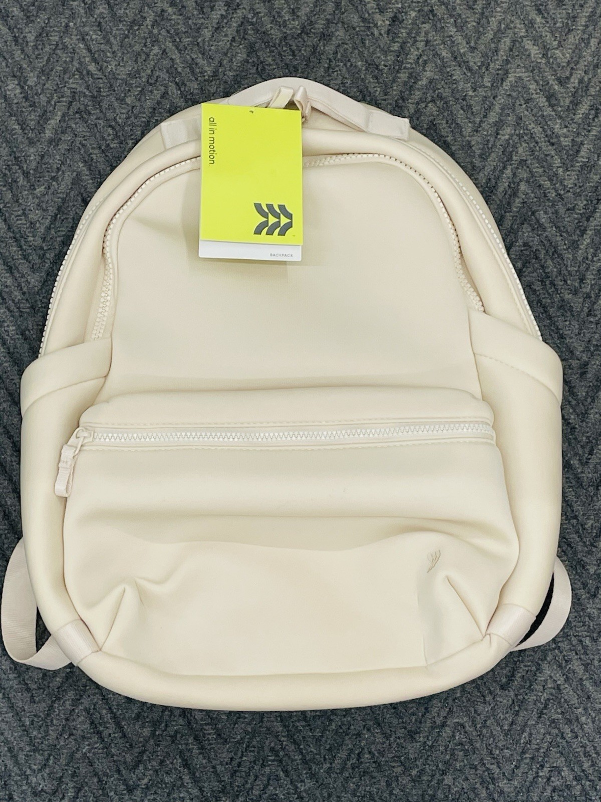 14L Faux Neoprene Backpack - All In Motion Cream Water Repellent 17”