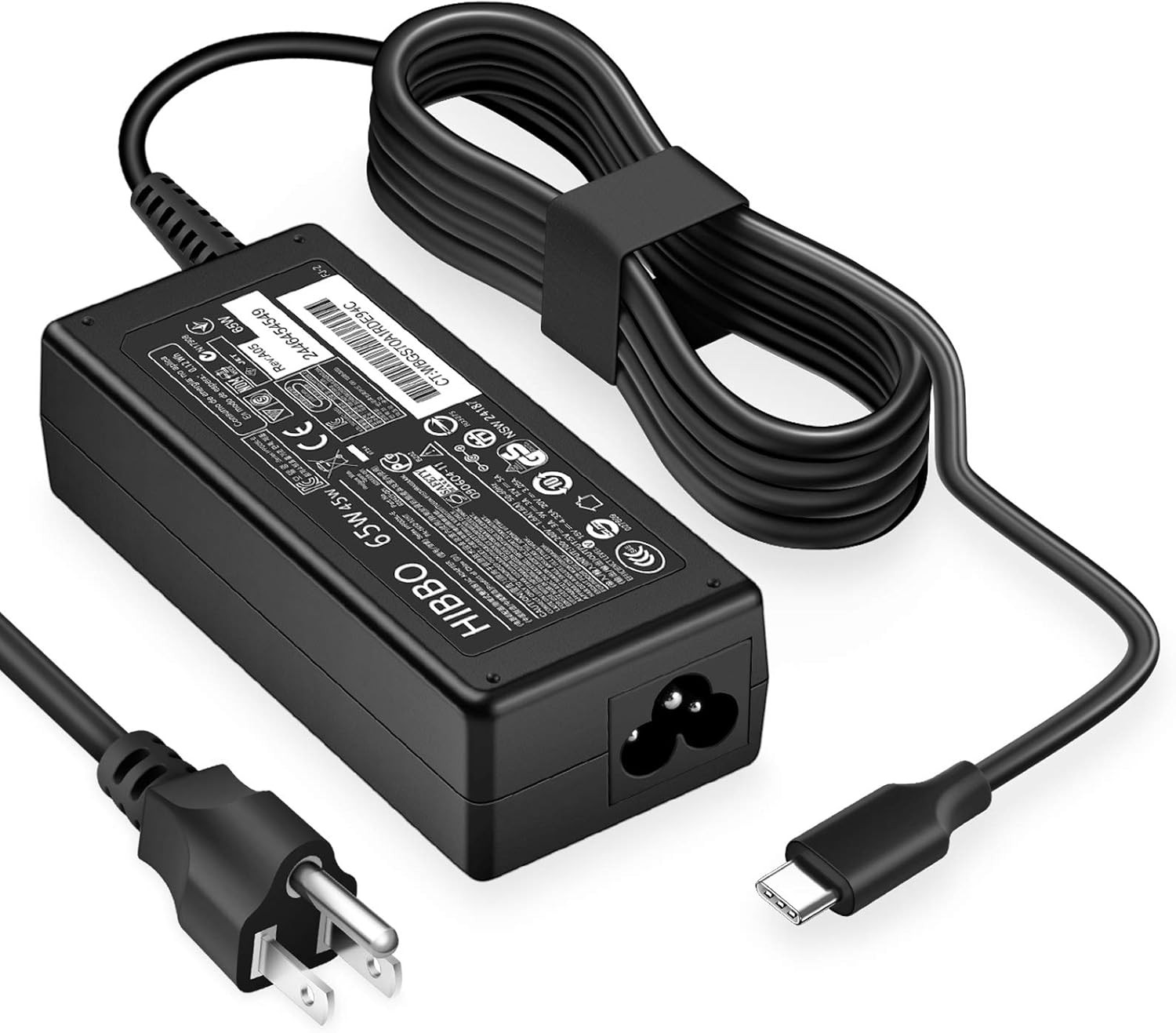 Charger Compatible with HP Laptop Chromebook 65W 45W USB C Fast Power Adapter