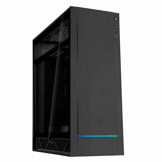 Silverstone ALF1B-G ALTA F1 Tempered Glass Aluminum ATX Tower, Case BLACK