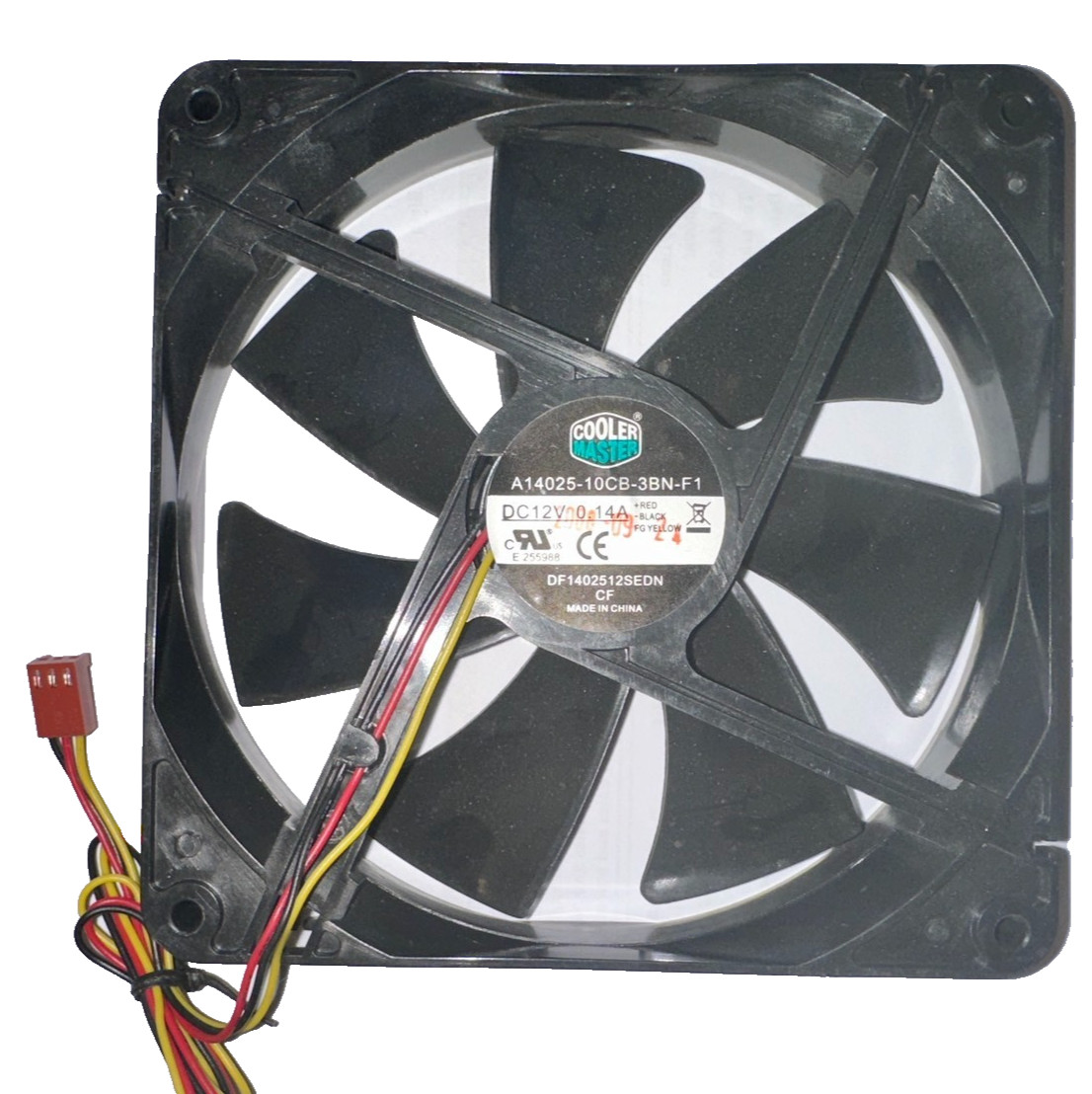 COOLER MASTER A14025-10CB-3BN-F1 DF1402512SEDN 14CM BLUE LED CLEAR FAN 12V 0.14A