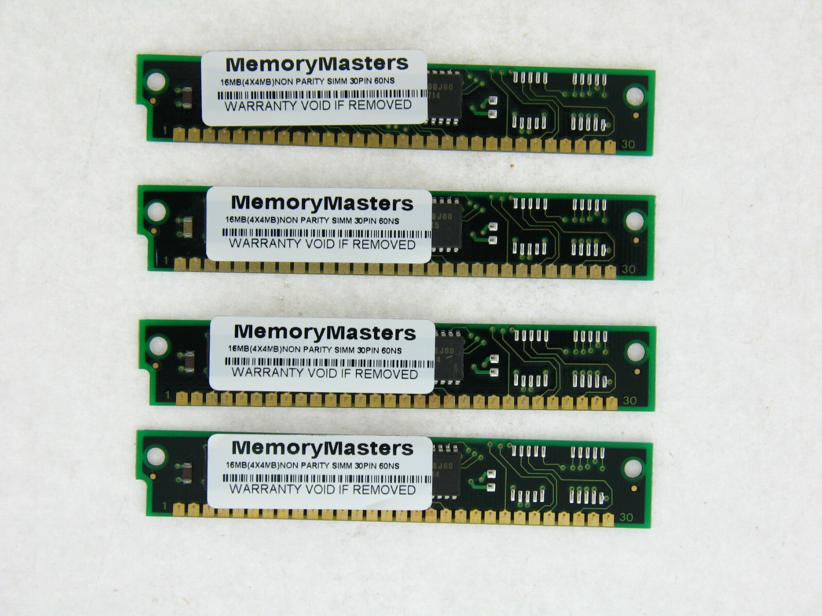 4x 4MB 16MB 30pin SIMMs MEMORY non-parity 4x8 for Roland S750 S770 Sampler GOLD