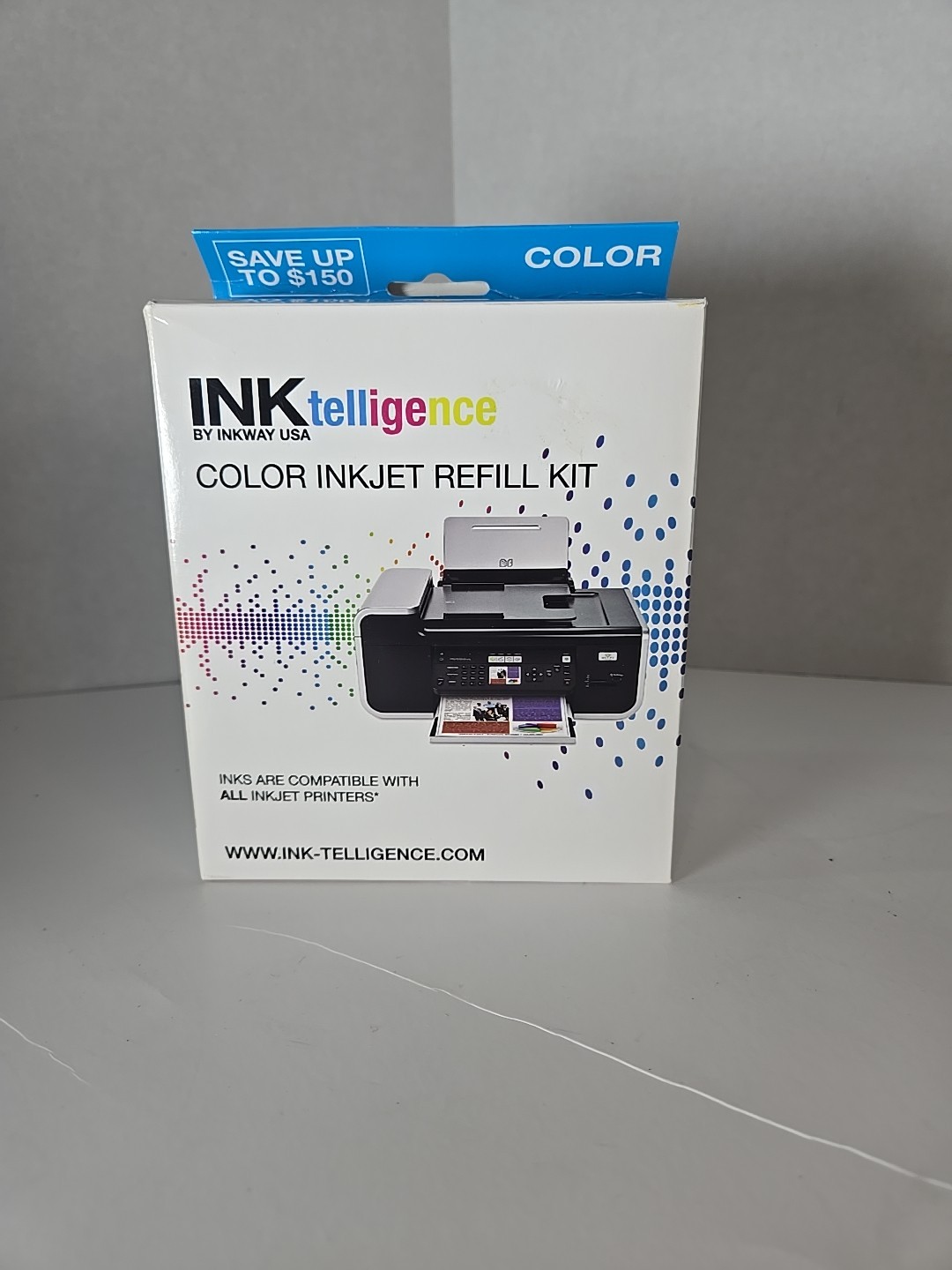 Inktelligence Color Ink Jet Refill Kit By Inkway USA Compatible With All Inkjet 
