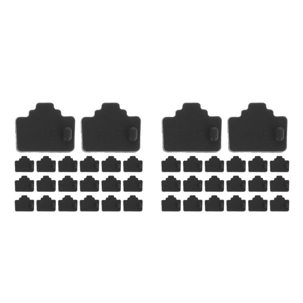 120Pcs Black Silicone Rj45 Ethernet Dust Plug Caps for Computer Network Ports