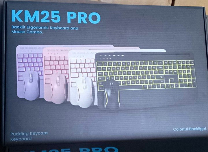 Sablute KM25 PRO Wireless Backlit Ergonomic Keyboard & Mouse NEW UNOPENED Black