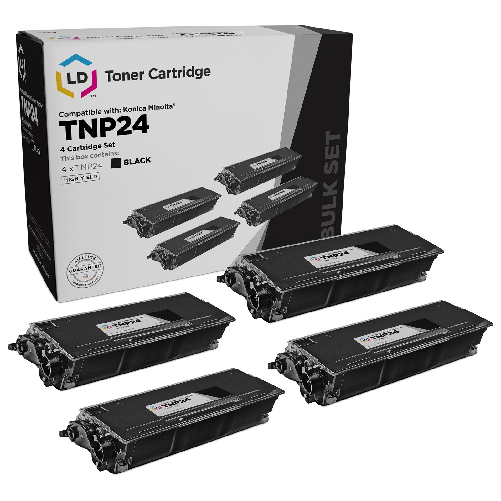 LD Comp Konica Minolta TNP24 A32W011 4pk HY Black Bizhub 20 20P 20PX