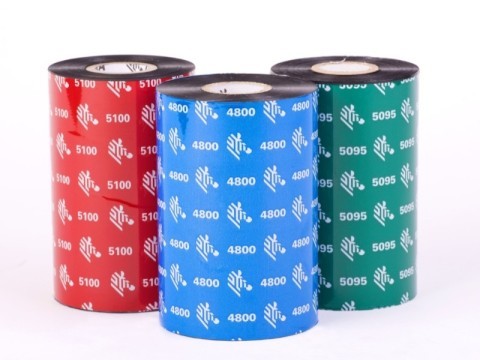 Zebra Ribbon Resin 5095 Black 64mm x 74m[*12] Black Ribbon 05095GS06407