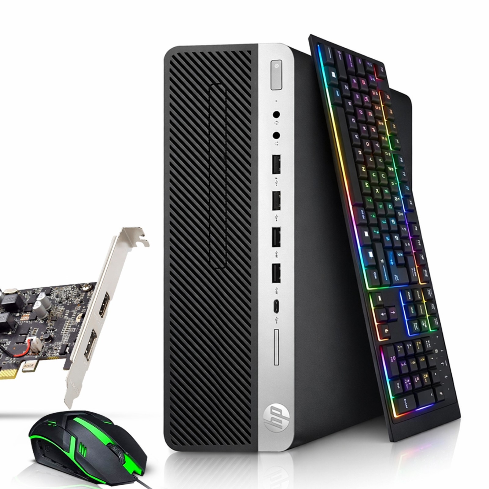 HP EliteDesk G3 SFF Gaming PC i5-6500 16GB RAM 256GB SSD NVIDIA GT 1030 Win 11