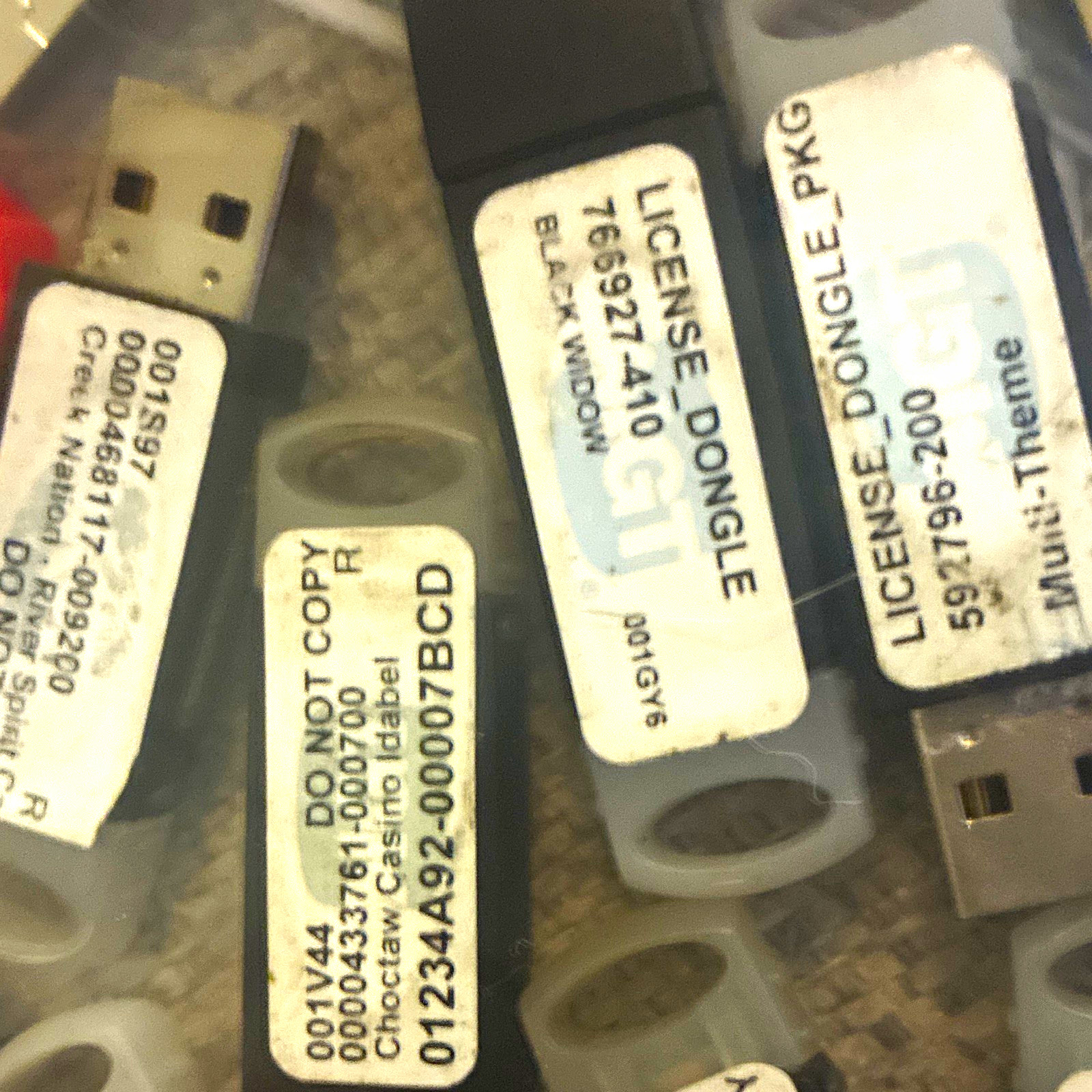 Slot machine License Dongle USB Software License Keys Lot Mixed  games