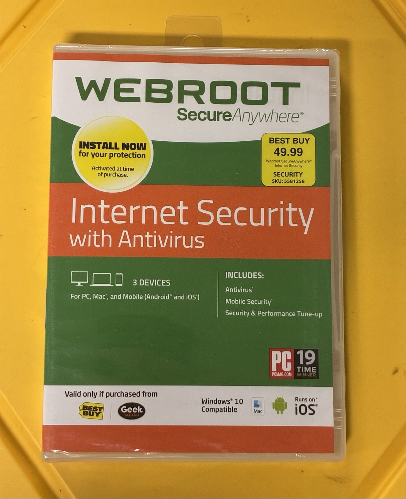 Webroot SecureAnywhere Internet Security with Antivirus | 3 Devices | Brand New