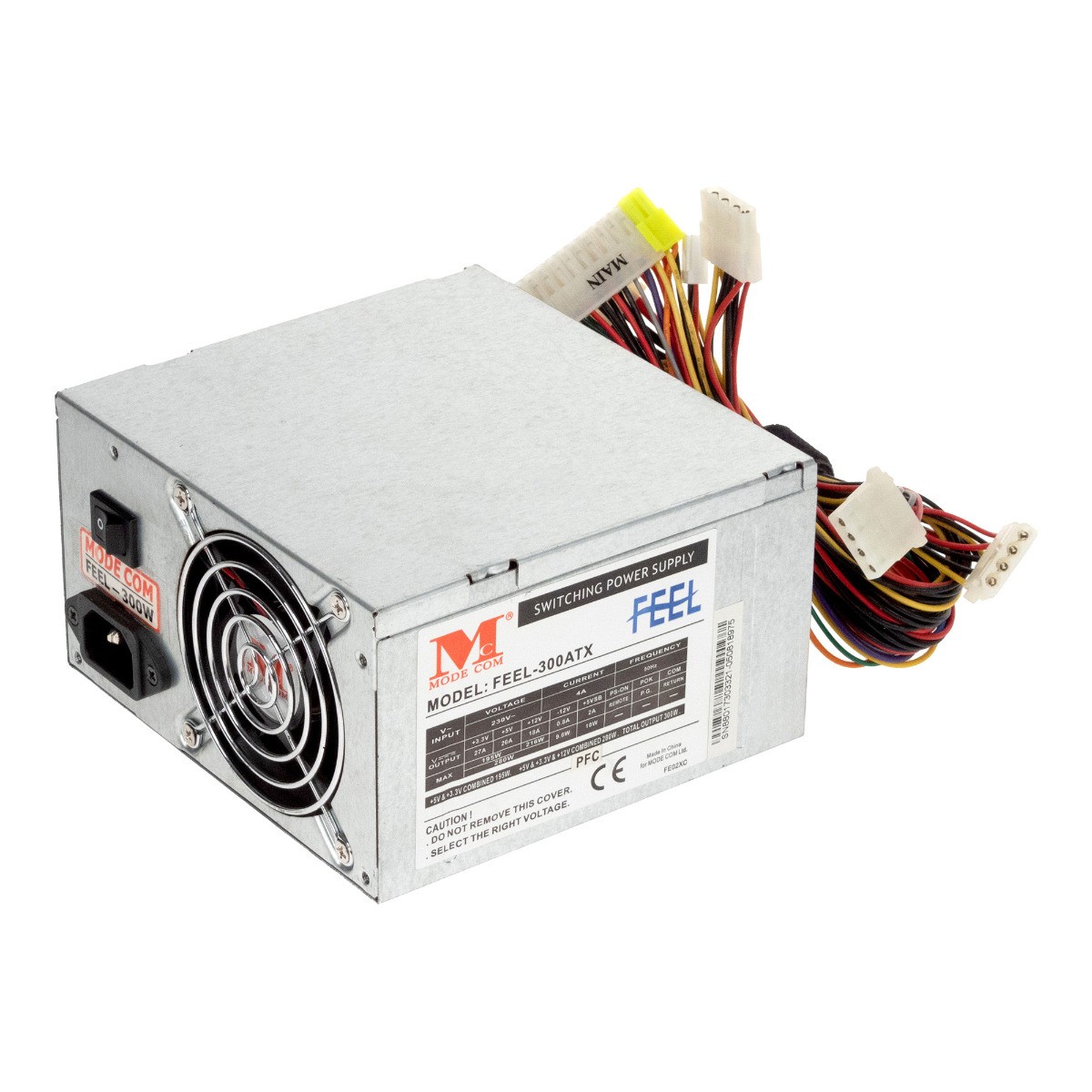 POWER SUPPLY MODECOM FEEL-300ATX 300W ATX 20+4 PIN ATX12V MOLEX FDD