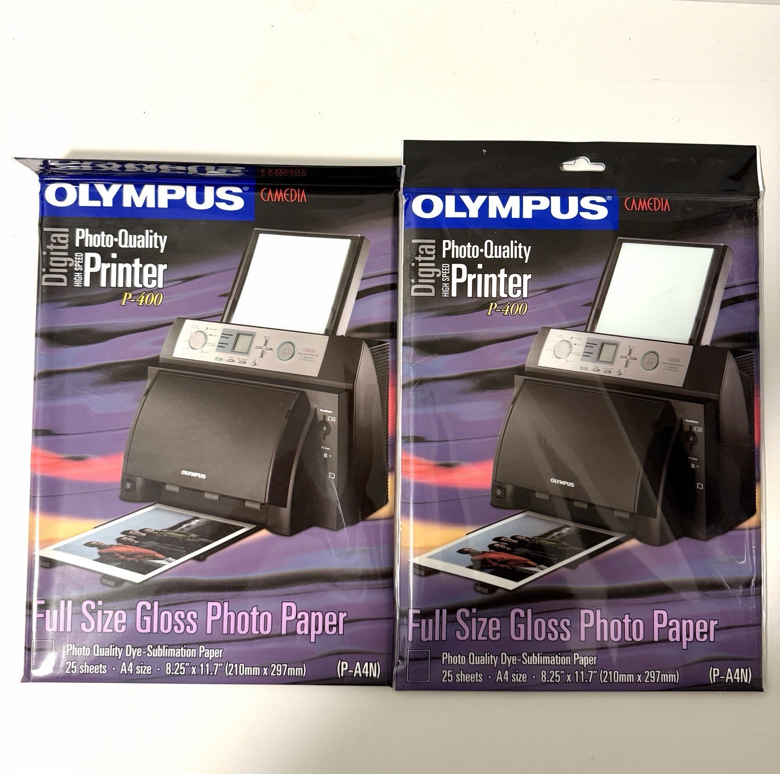 Olympus Camedia P-A4N Full Size Gloss Photo Paper A4 25 Sheets Lot of 2 Sealed