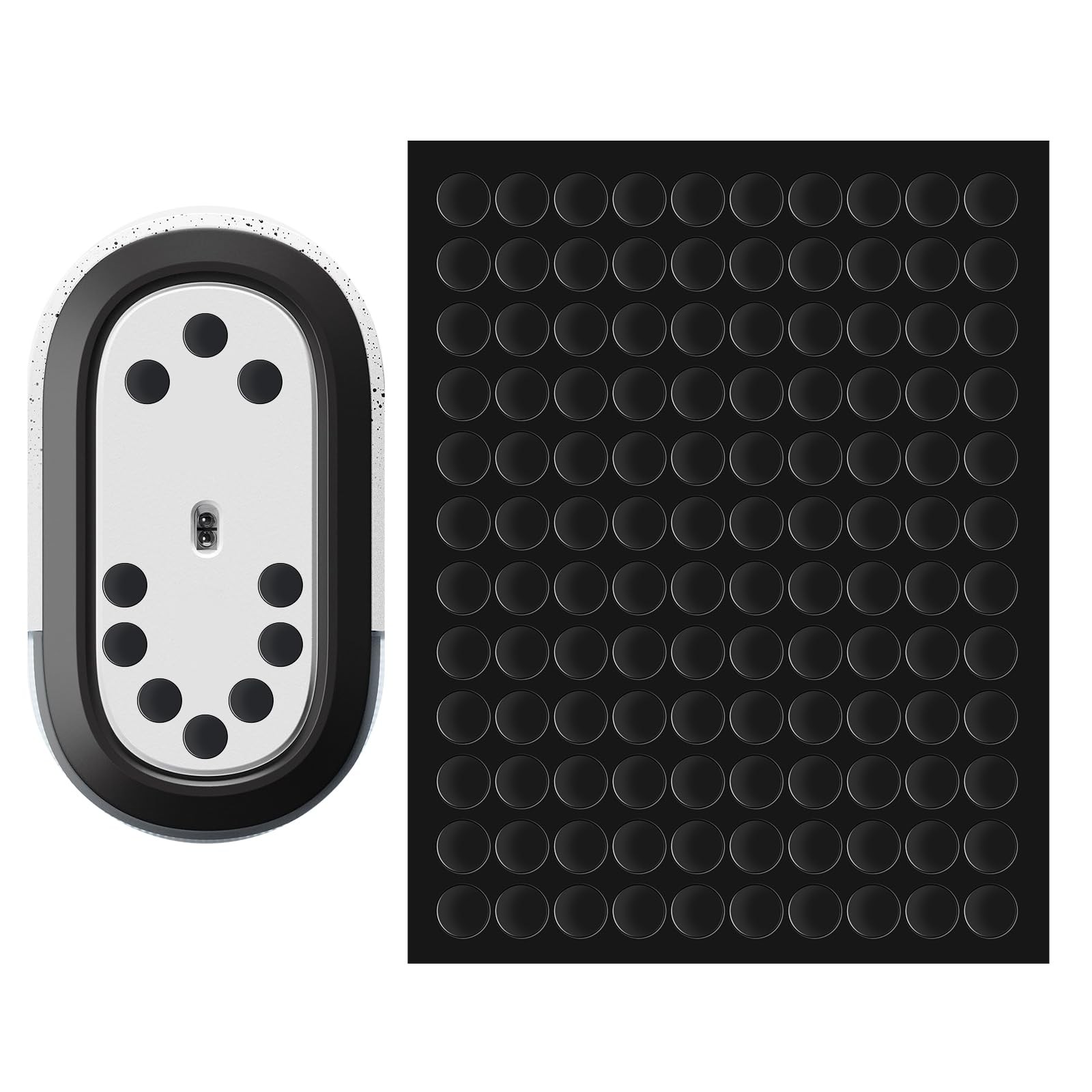 120pcs 6.5mm Black Mouse Feet Skates Adhesive Speed Skates Smooth Glide for Mice