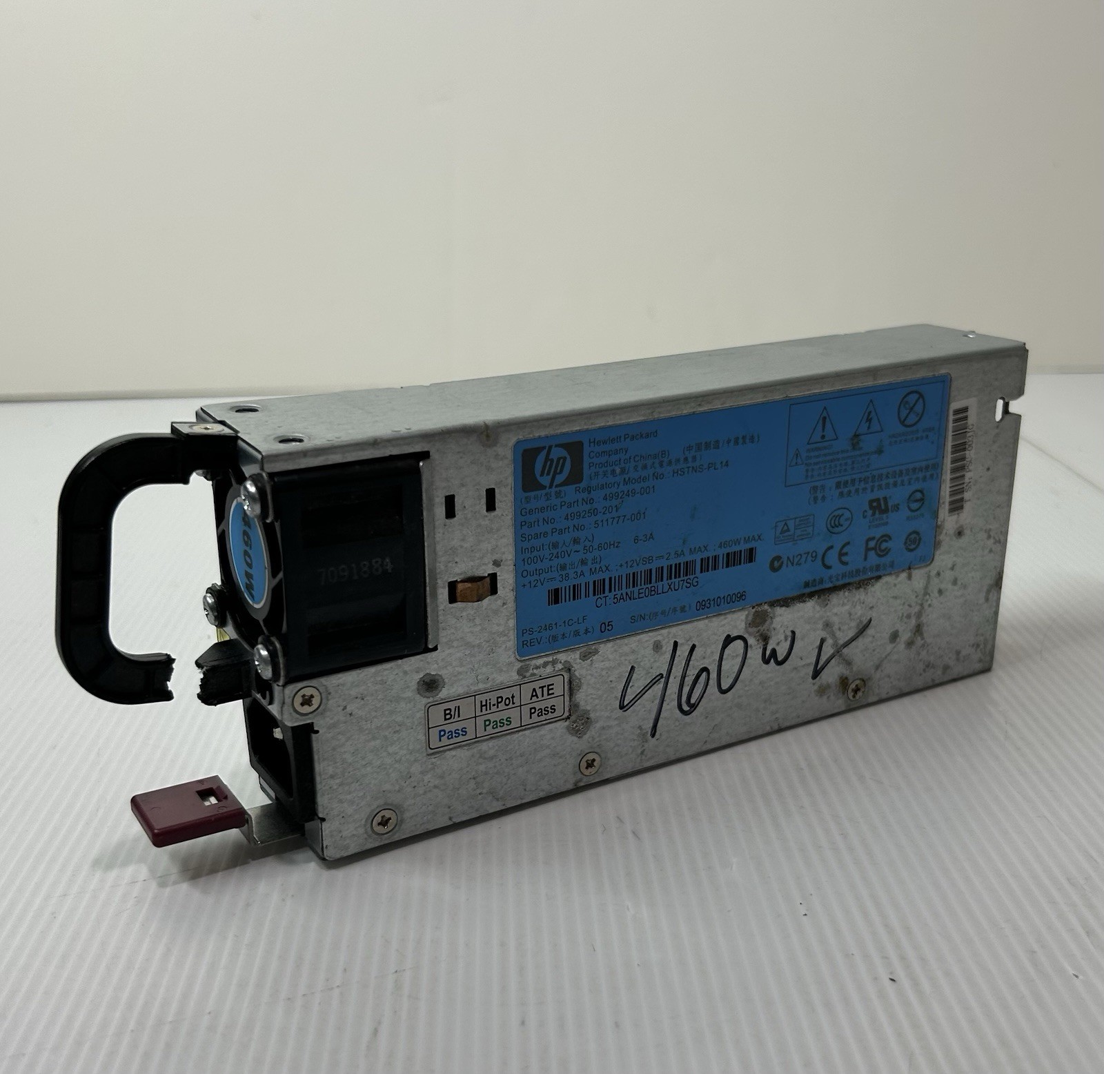 HP HSTNS-PL14 460W Power Supply 499249-001 499250-201